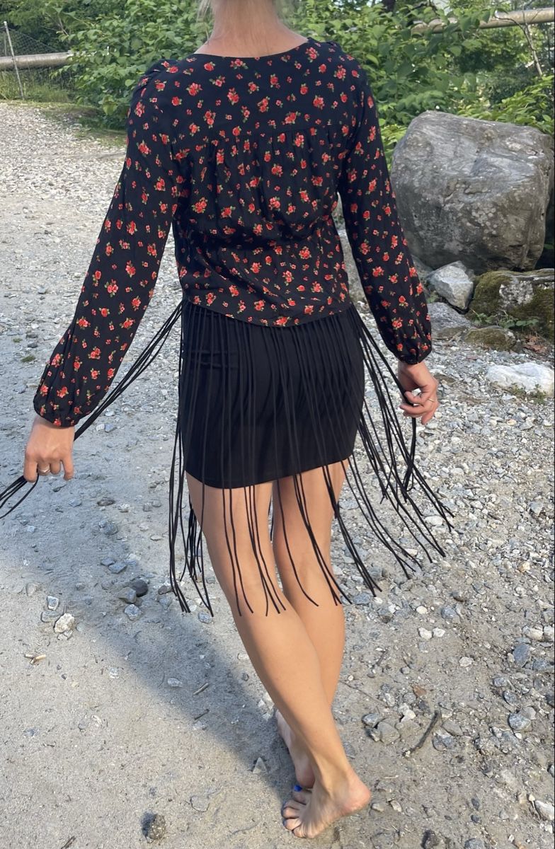 Mango Top: Mango Top corto -viscosa floreale con frange – Nuovo (secondo la descrizione) da Gordevio venduto da LanaZimm 5