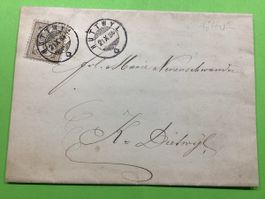 Faltbrief von 1884