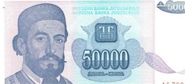 Yugoslavia 50000 Dinara 1993 P-130 UNZ