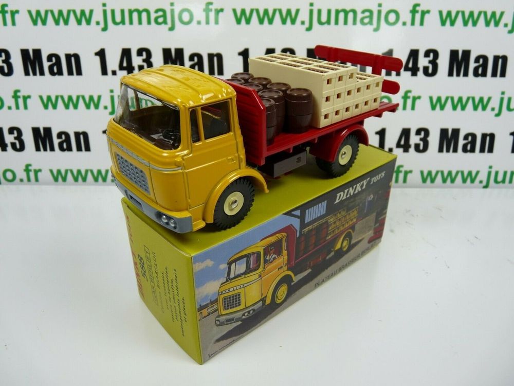 Véhicule [HO] : Camion BERLIET GLC 6, bétaillère jaune - CB112