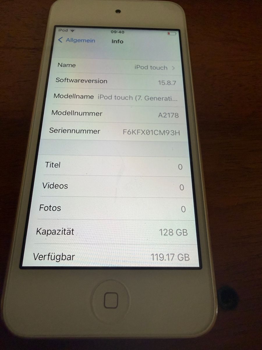 Apple Lecteur media portable: IPod Touch 128Gb. 7. Gen.  – D'occasion à Solothurn par Mc_Clane