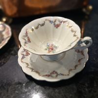 Antike Tasse & Teller/ Porzellan /Königlich  Tettau