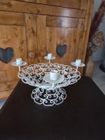 Weisser Kerzenständer für 4 Kerzen, Vintage/shabby chic Look