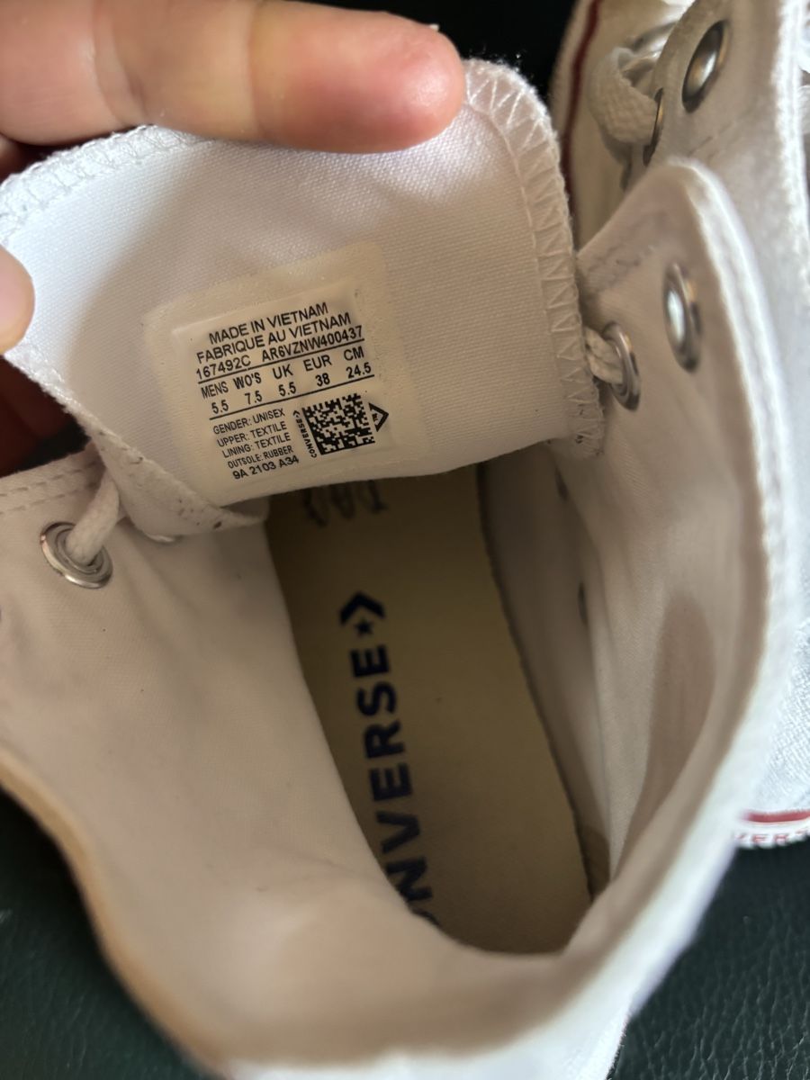 Converse Scarpe da uomo: Converse Chucks High Top Weiss Gr. 38, Sommer  – Nuovo (secondo la descrizione) da Zermatt venduto da nic_zqn8 2