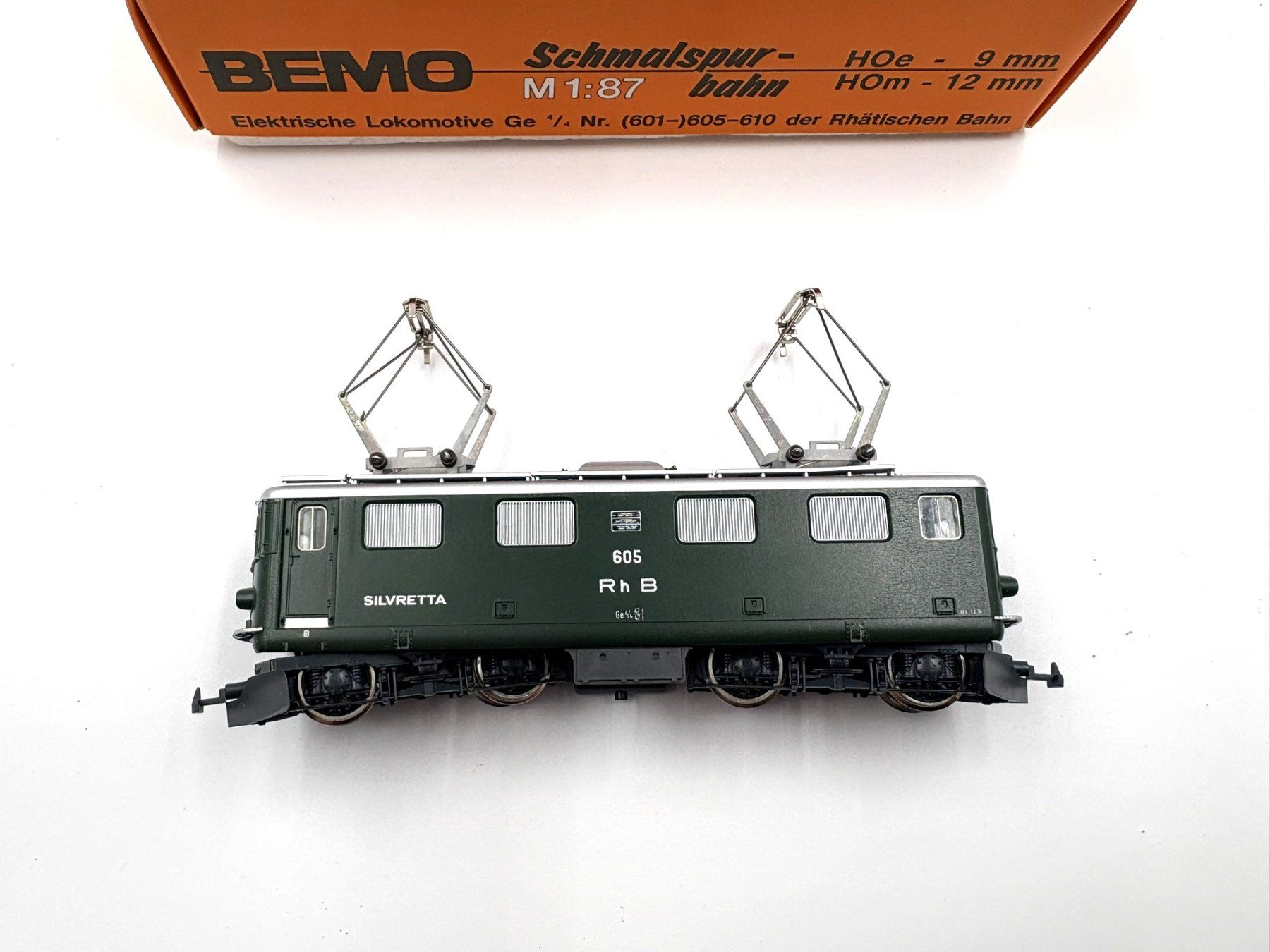 Bemo Modellini di ferrovie: Bemo 1250/5 RhB E-Lok Silvretta H0m - NEU & OVP – Nuovo e nell'imballaggio originale da Hombrechtikon venduto da Bruenel 2