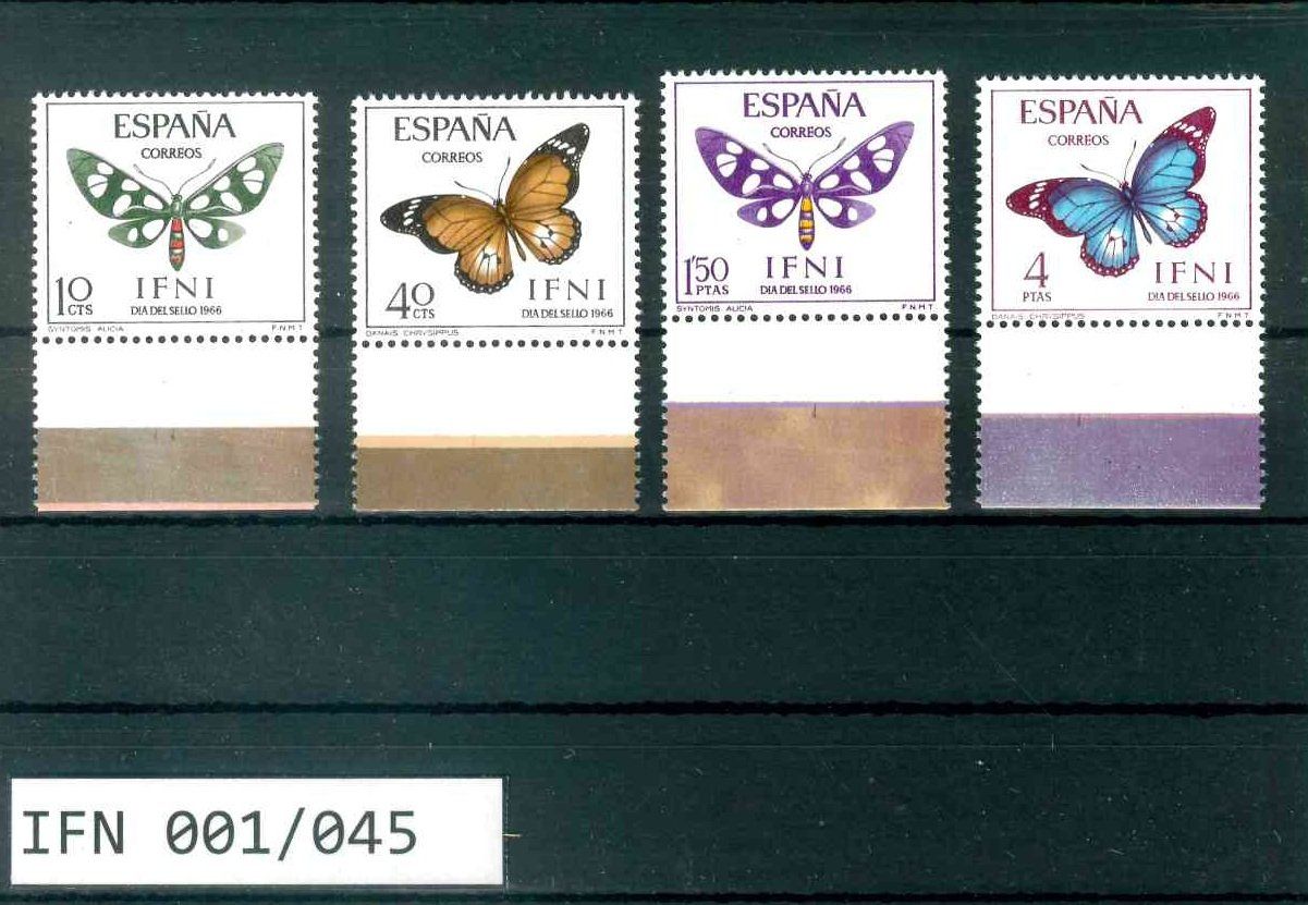 Tutti i francobolli: IFNI 4 BRIEFMARKEN SCHMETTERLINGE – Nuovo (secondo la descrizione) da Marly venduto da Stampfinder