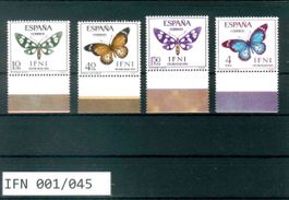 IFNI 4 BRIEFMARKEN SCHMETTERLINGE