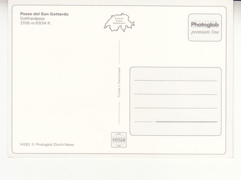 Ansichtskarten: San Gottardo ca. 1980 – Gebraucht aus Bürglen TG von StampGraf 1