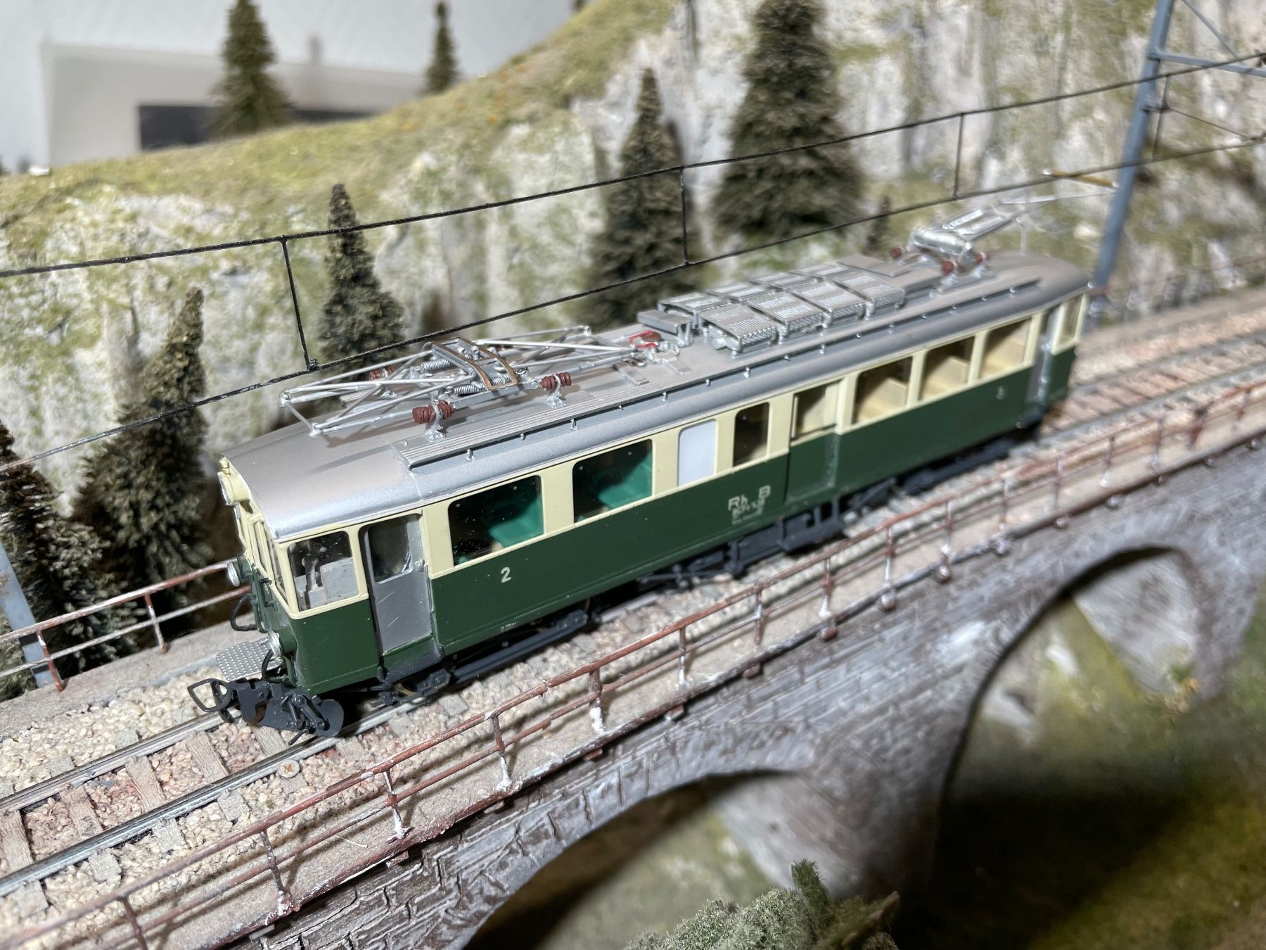 Lemaco Modelleisenbahnen: Lemaco, RhB BCFe 4/4, No: 38 – Neu (gemäss Beschreibung) aus Krummenau von ferrotech 6