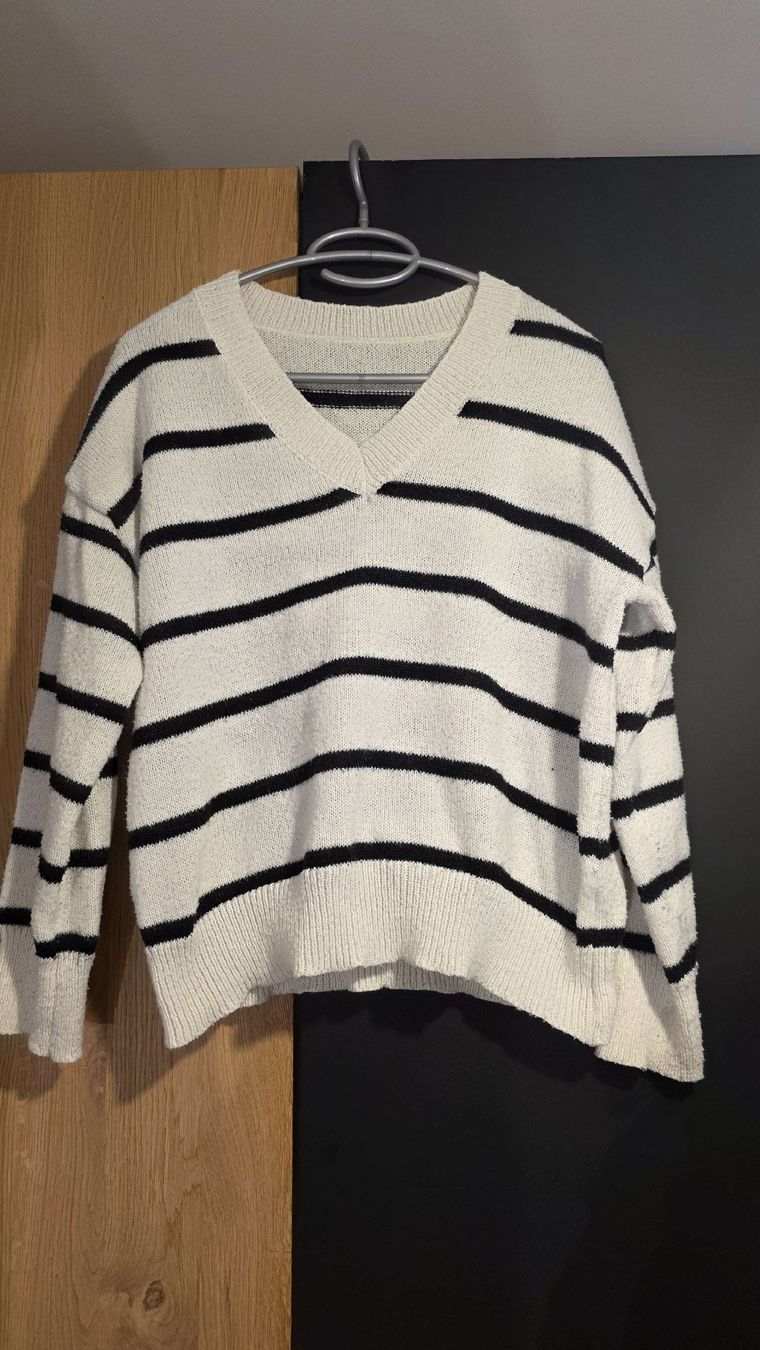 Maglioni & Felpe: Pullover mit Streifen, weiss-schwarz, Gr. S – Usato da Dicken venduto da anita-123