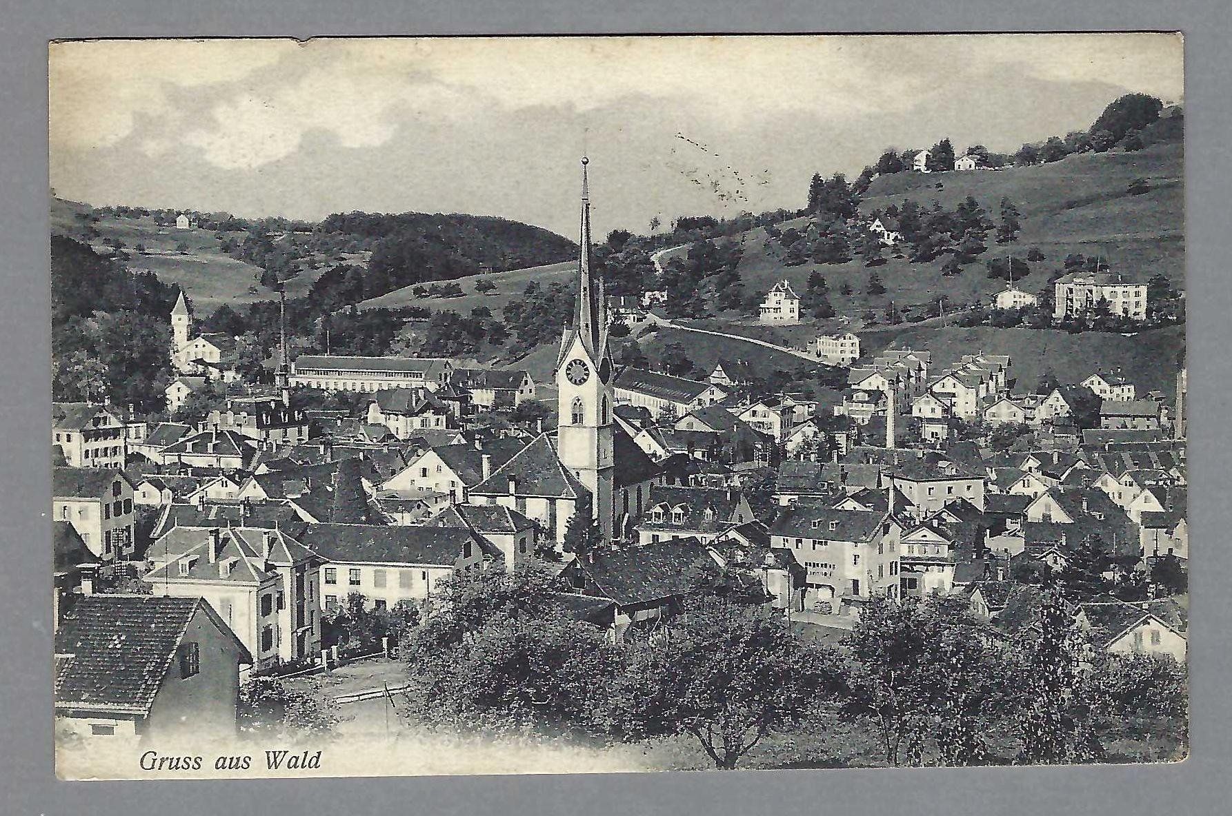 Cartoline postali: 1909, WALD, GRUSS AUS – Usato da Pura venduto da ulisse1957