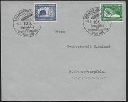 1938 Brief Frankfurt a. Main 100J. Graf Zeppelin Top ab 1.-