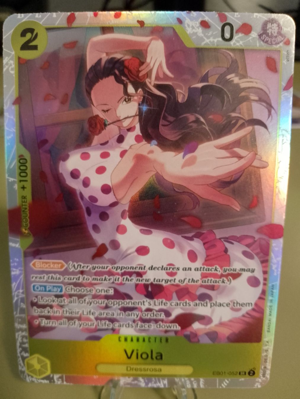 Bandai Sammelbilder & Trading cards: One Piece Viola EB01-052 SR Englisch – Neu (gemäss Beschreibung) aus Jona von Stack