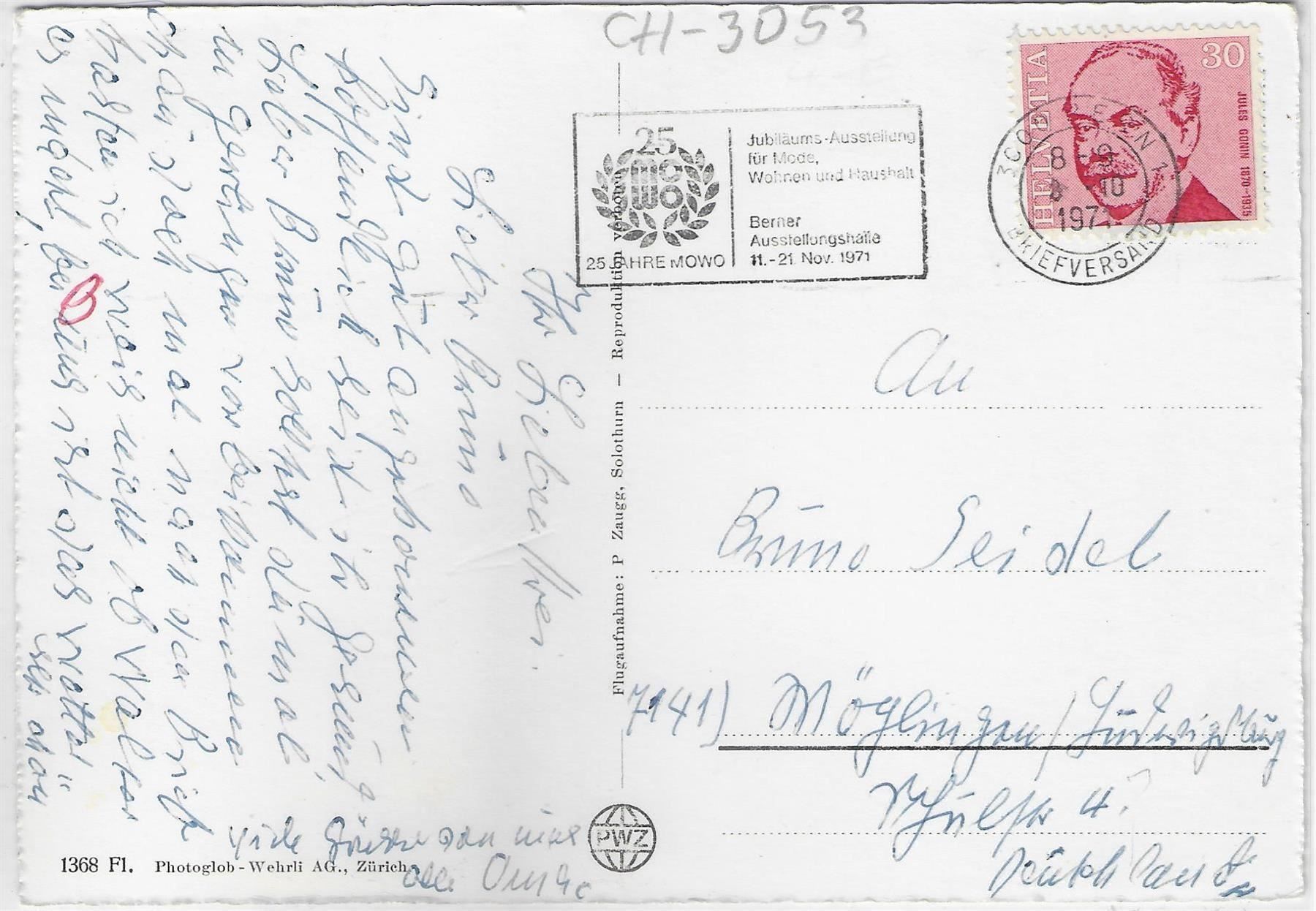Cartoline postali: Flugaufnahme Münchenbuchsee – Usato da Ettingen venduto da Kartenplanet 1