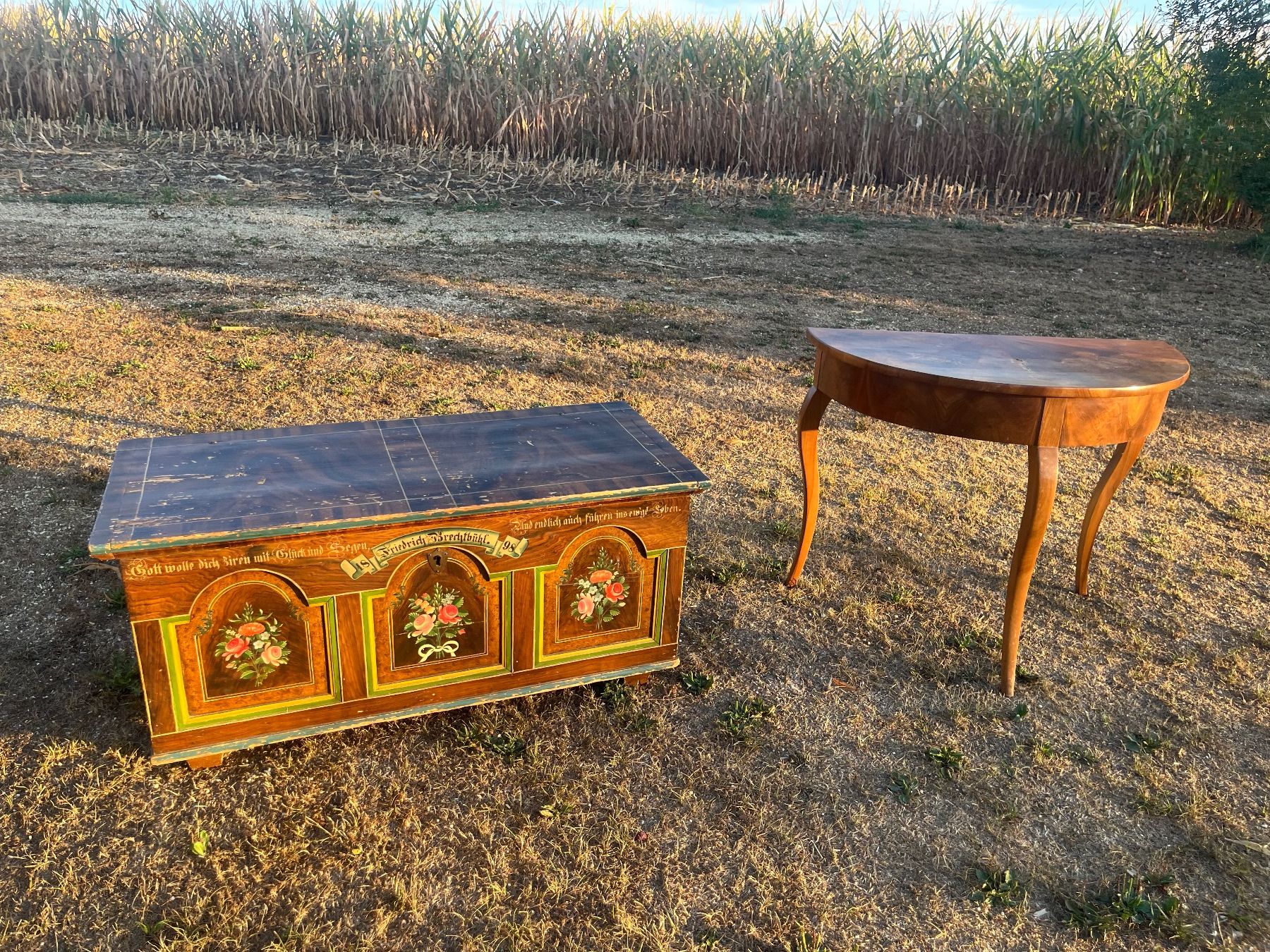 Cassapanche: Holztruhe  + Wand Tisch – Usato da Allmendingen b. BE venduto da juair