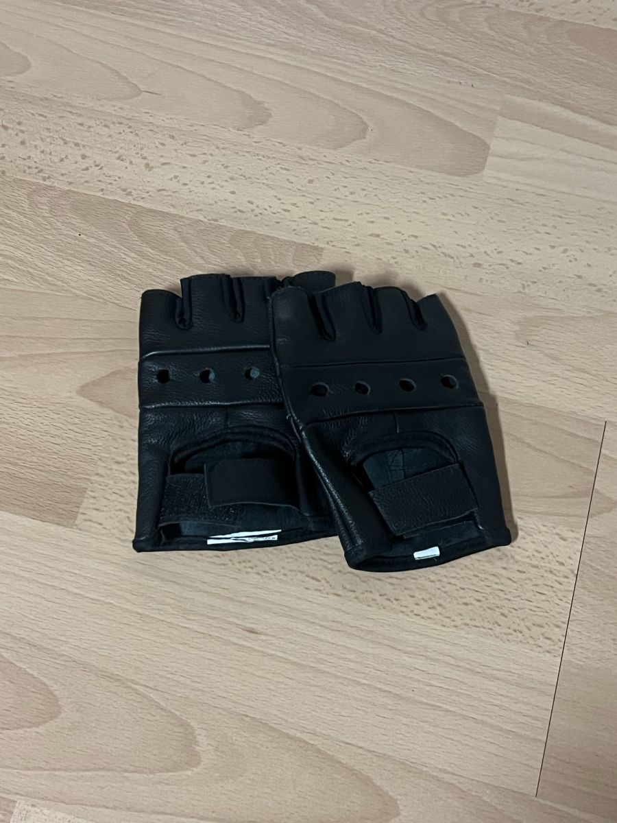 Gants & mitaines : Fingerlose Lederhandschuhe Schwarz Grösse M – Neuf (Voir description) à Oekingen par steph.67
