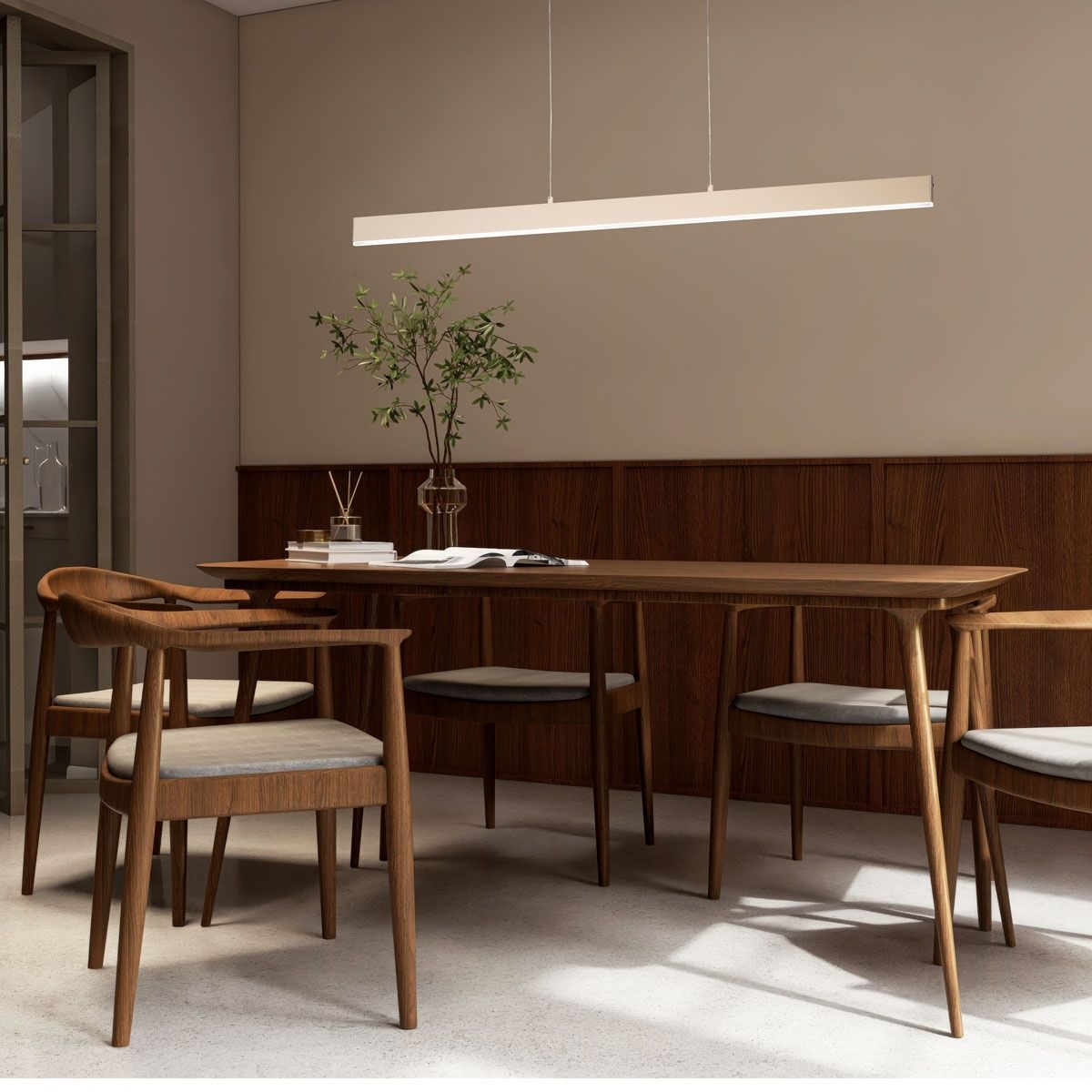 Lampadari & plafoniere: LED Pendelleuchte, Sand, 115 cm x 6 cm – Nuovo (secondo la descrizione) da Kreuzlingen venduto da Smart-Light 1