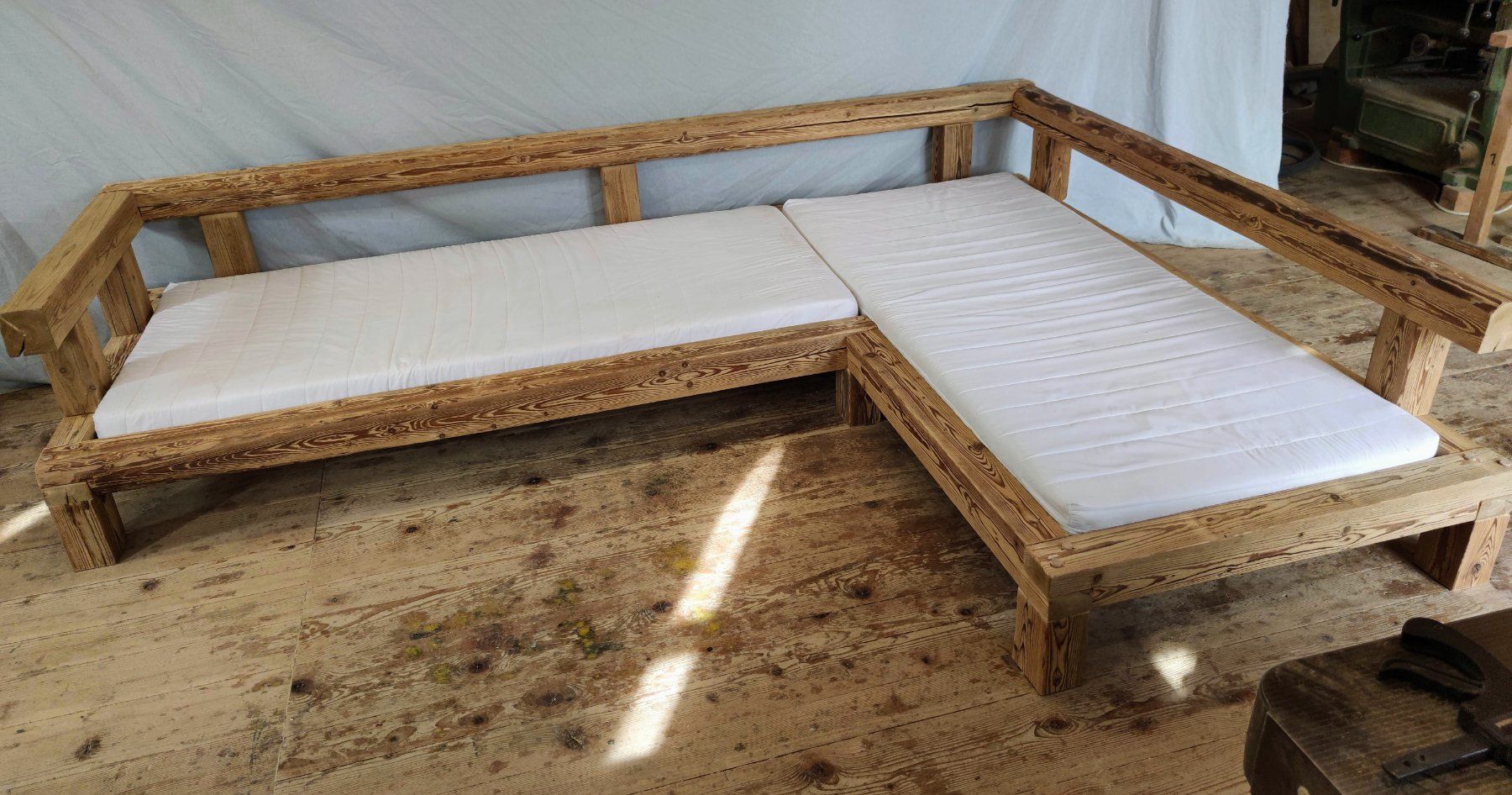 Divani: Altholz Eck Couch Sofa für 2 Matratzen urig – Nuovo (secondo la descrizione) da Bad Feilnbach venduto da Altholzmoebel 6