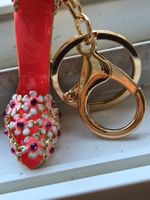 Schlüsselanhänger Zirkonien keychain Highheel, Schuh, Strass