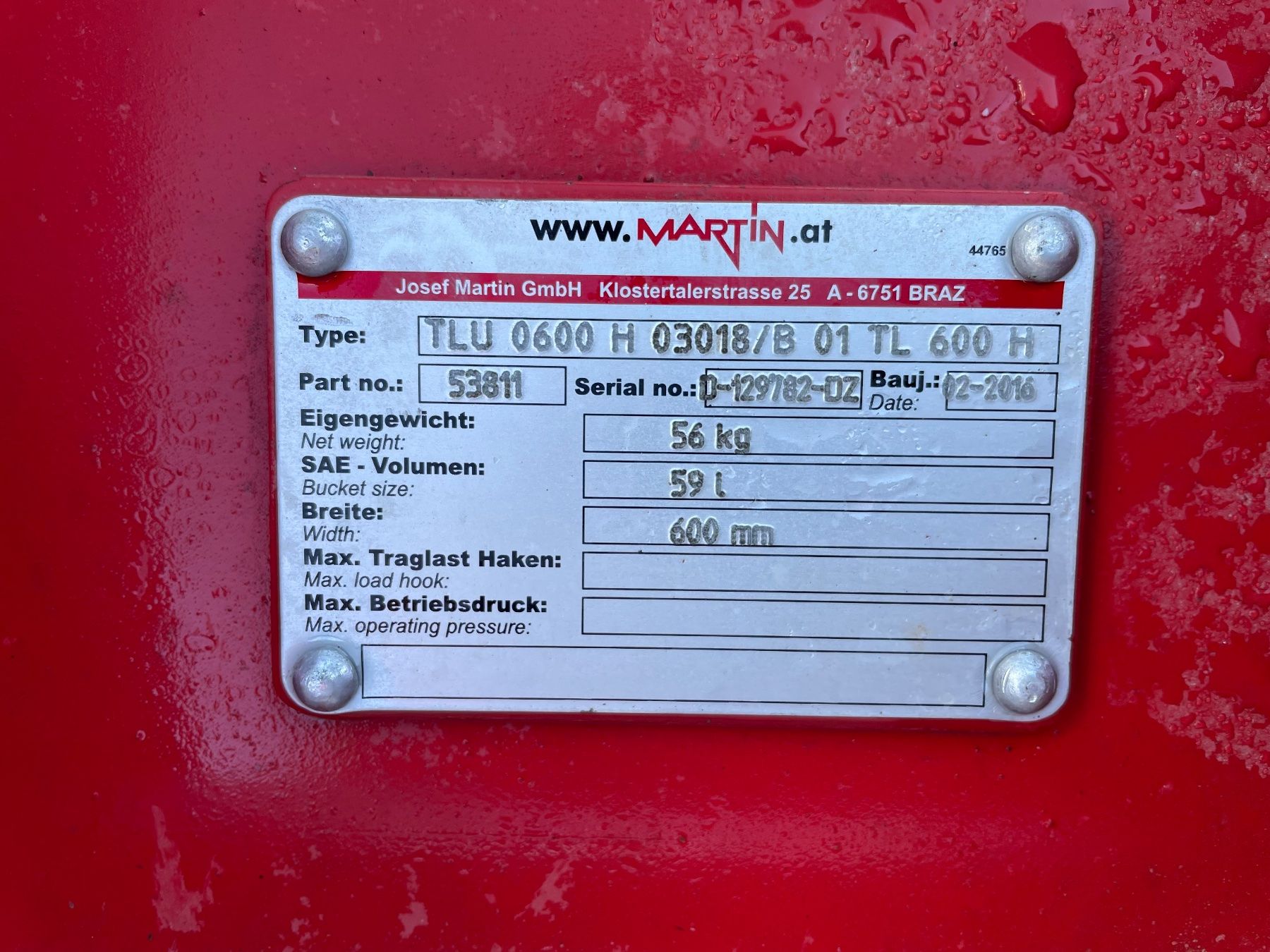 Takeuchi Escavatori: Martin Baggerschaufeln im Set – Usato da Flims Dorf venduto da inf_dj8q 2