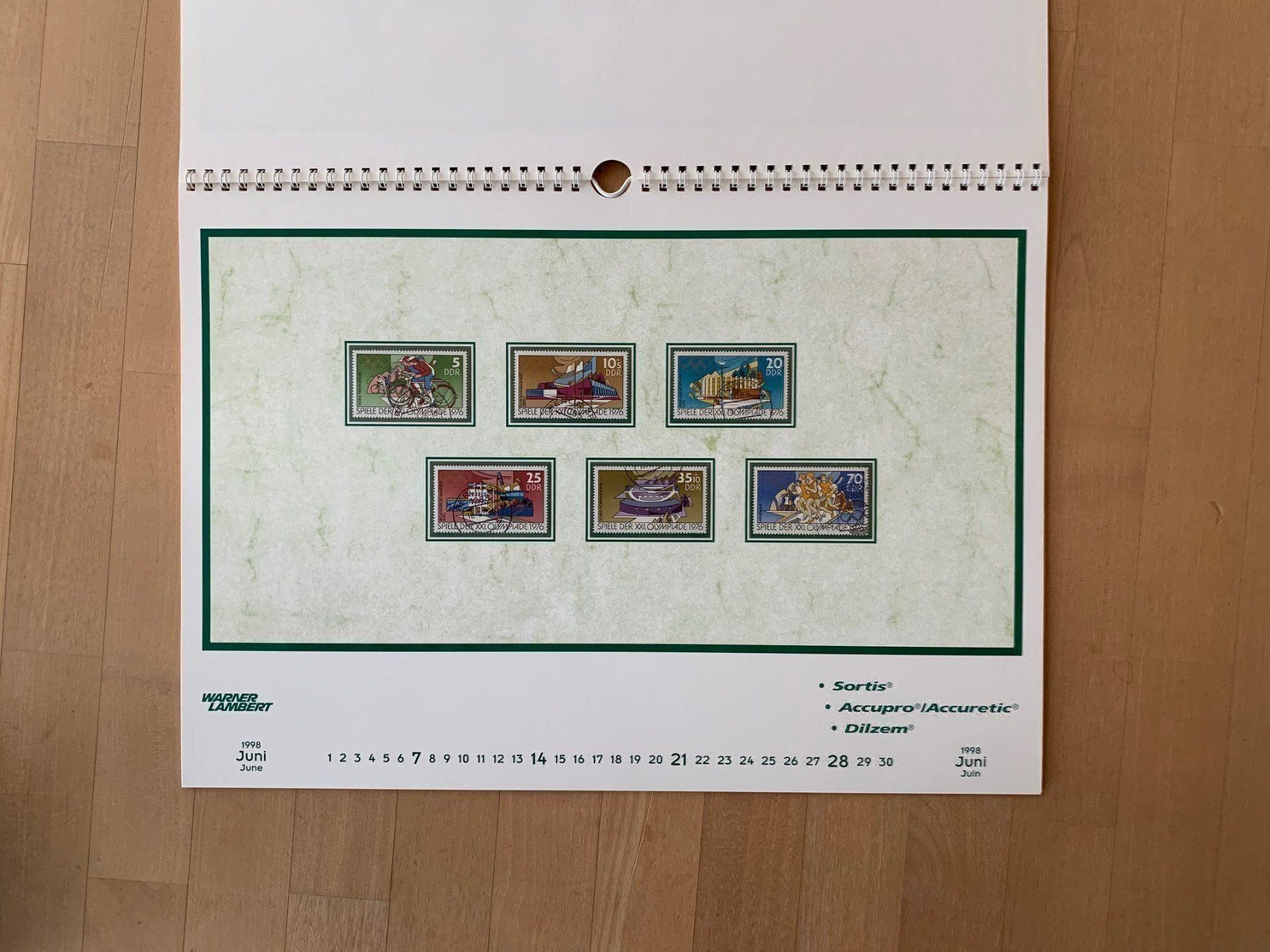 Tutti i francobolli: Briefmarkenkalender 1998 – Usato da Zollikon venduto da Xblanka 7