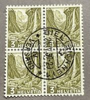 201y  Viererblock Stempel Biel