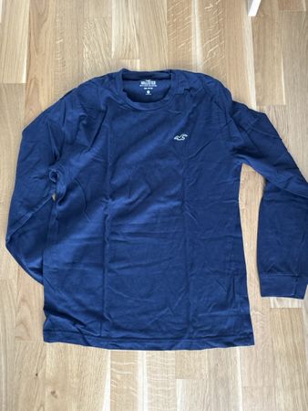T-shirt Hollister bleu marine manches longues - Taille s