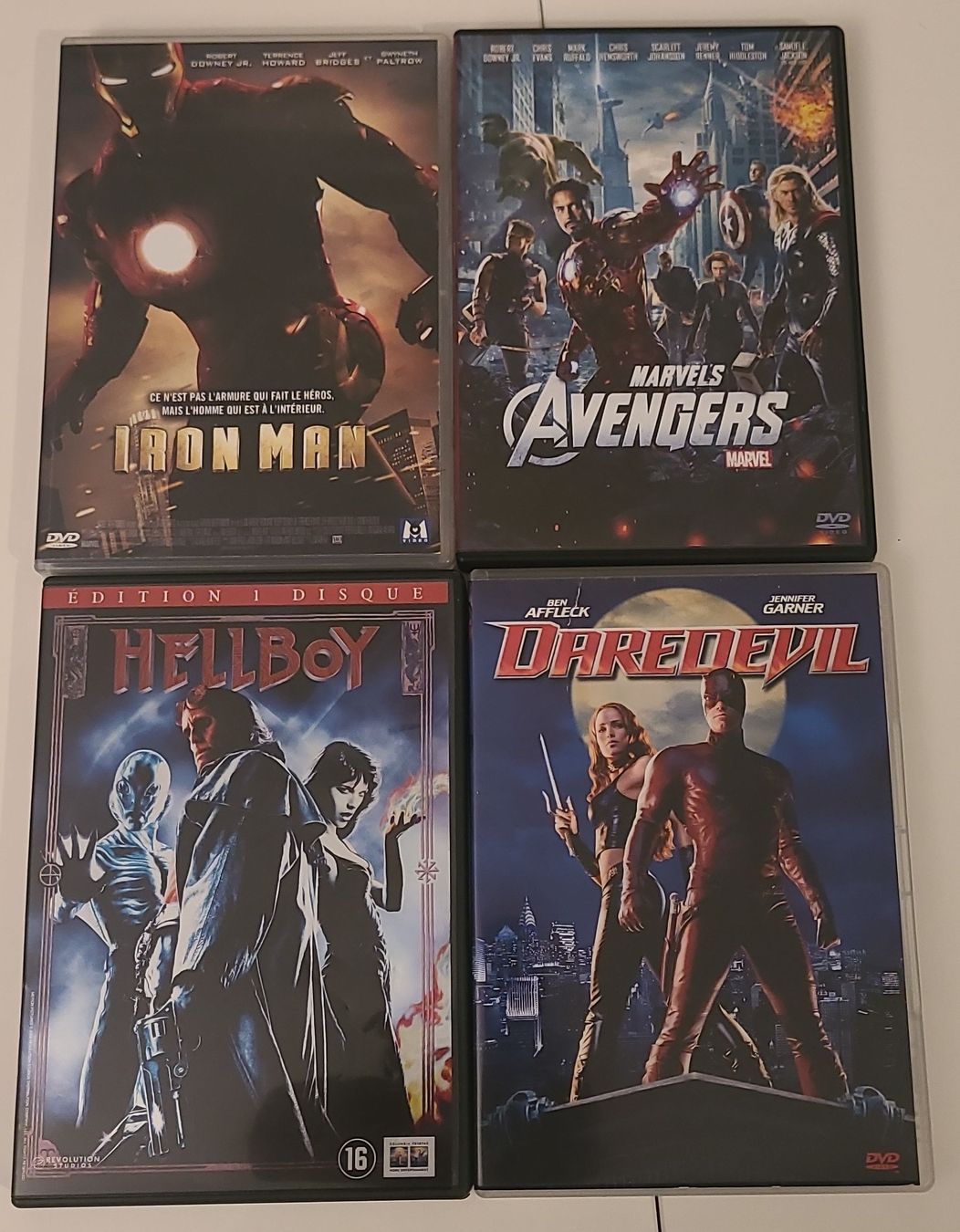 Alle DVDs: Lot de 4 DVD Marvel : Iron Man, Avengers, Hellboy, Daredevil – Gebraucht aus Morges von AngelBliss