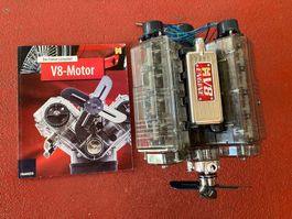 V8 Motor transparent mit Anleitung