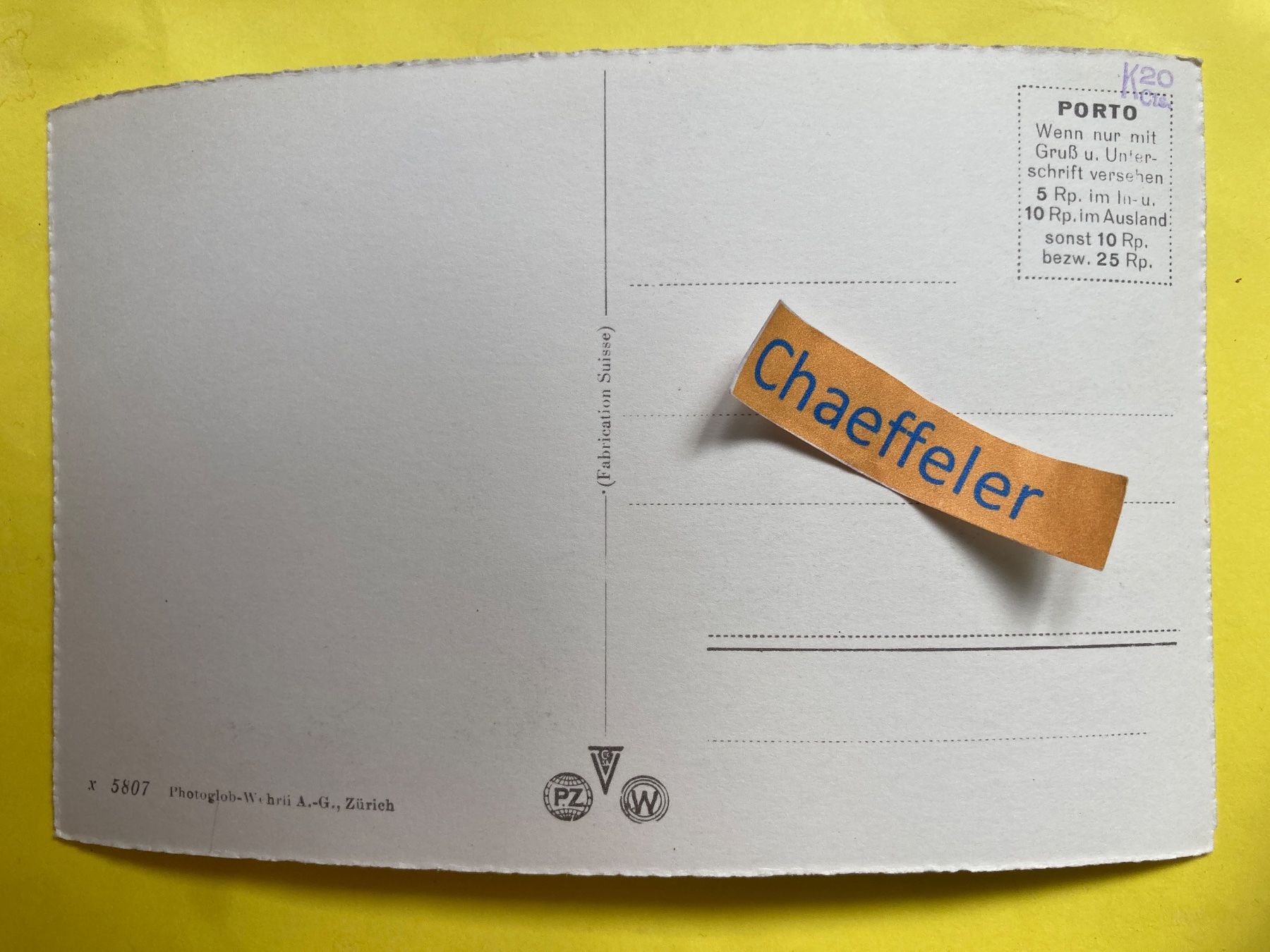 Cartoline postali: Brugg – Usato da Zürich venduto da Chaeffeler 1