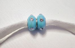 Neu! 2x Lochperlen Charm zum Basteln