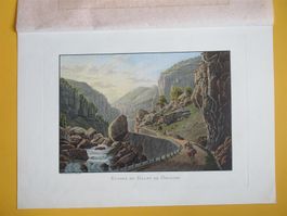 LORY Vallon de Dovedro 1811 altkolorierte Umrissradierung