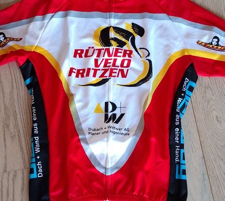 Velo-Trikot Rütner Velo Fritzen rot weiss neuwertig