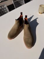 Santoni Chelsea Boots Wildleder oliv Grösse 43/8.5 gebraucht