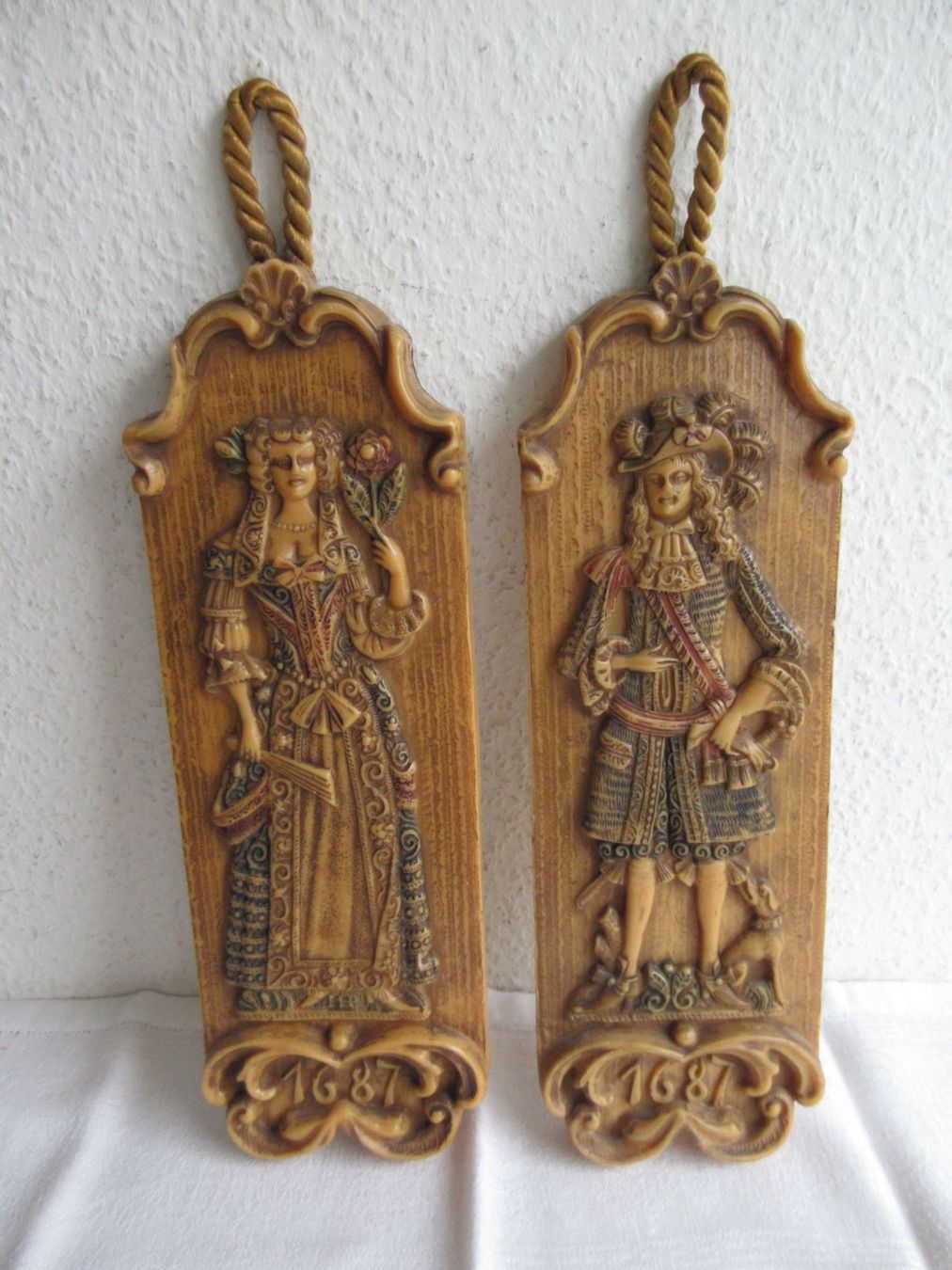 Foto & Immagini: Wachsbilder eines Edel-Paares, 1687. – Usato da Binningen venduto da tempipassati