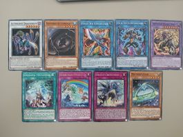 Yu-Gi-Oh Karten Konvolut 9 Stück gemischt guter Zustand