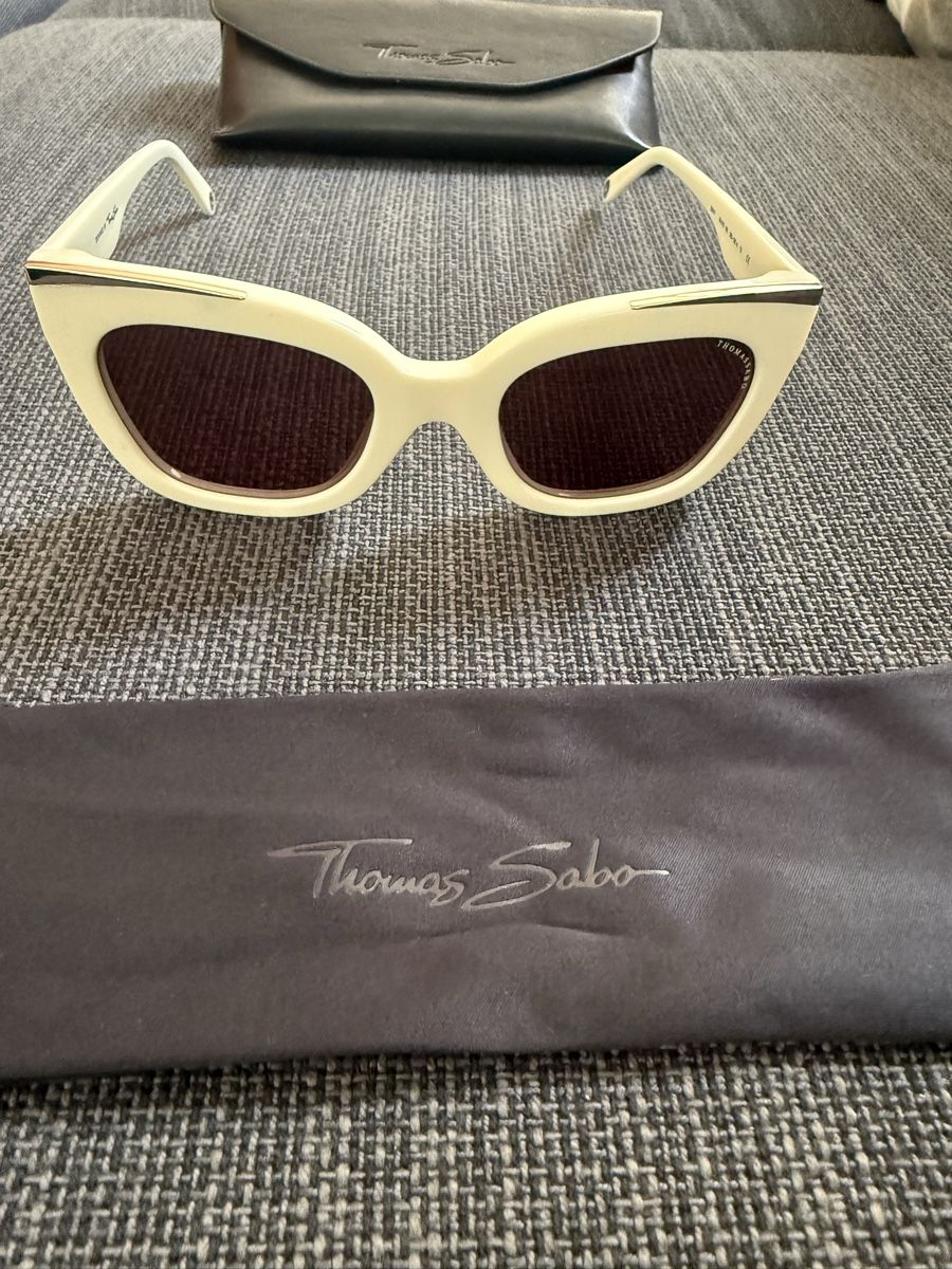 Thomas Sabo Occhiali & Lenti: Sonnenbrille Thomas Sabo weiss mit Etui Modell E0017 – Usato da Eglisau venduto da Nic1906 1