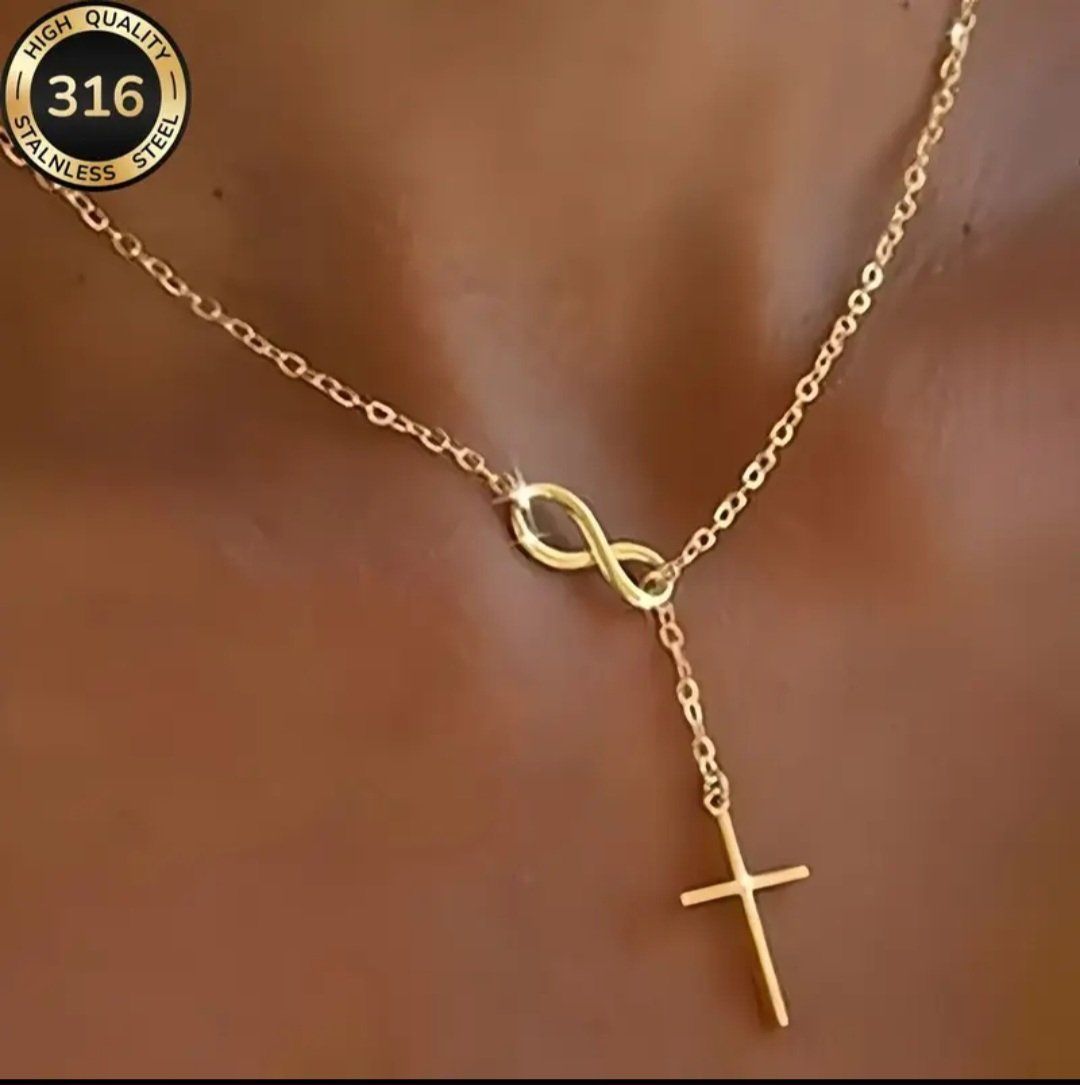 Catenine: Collier croix doré, NEUF – Nuovo e nell'imballaggio originale da Puidoux venduto da mic_c2fh