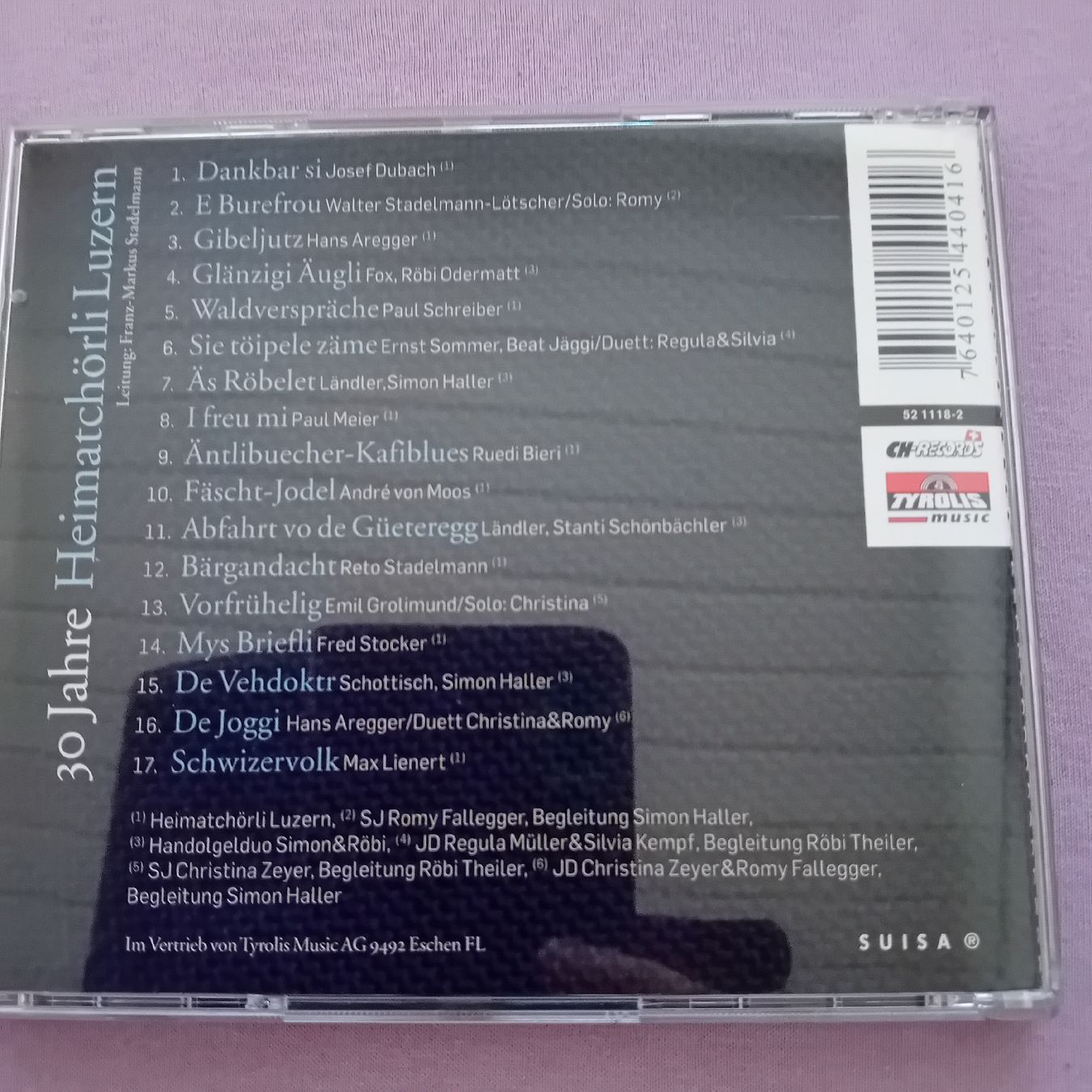CD: CD 30 Jahre Heimatchörli Luzern – Usato da Witterswil venduto da hele04 1