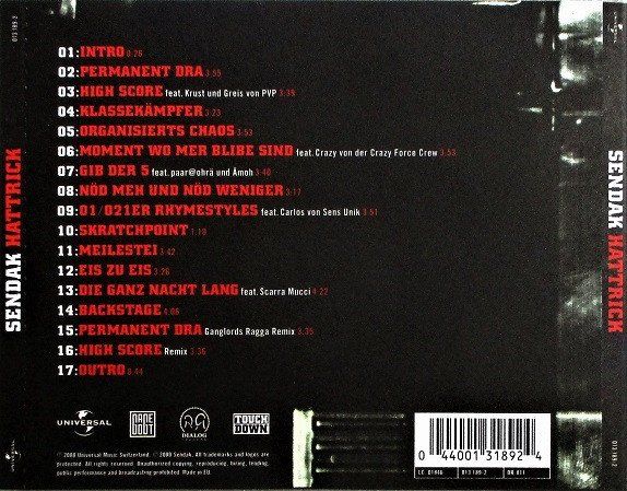 CD: Sendak – Hattrick – Usato da St.Gallen venduto da jalamusic 1