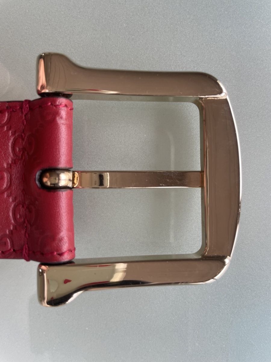 Gucci Cinture: Ceinture Gucci rouge empreinte – Nuovo (secondo la descrizione) da Vuadens venduto da Nina11 3
