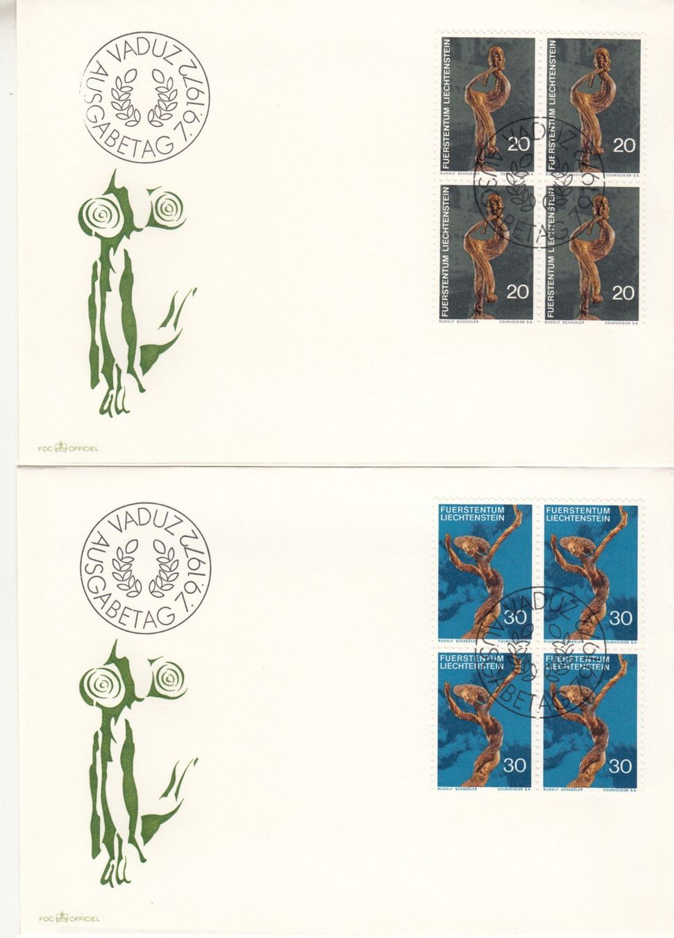 Tutti i francobolli: LBK 507 - 509 im 4er-Block FDC – Usato da Bürglen TG venduto da StampGraf 1
