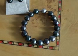 Tahitiperlen Armband, rund 11mm