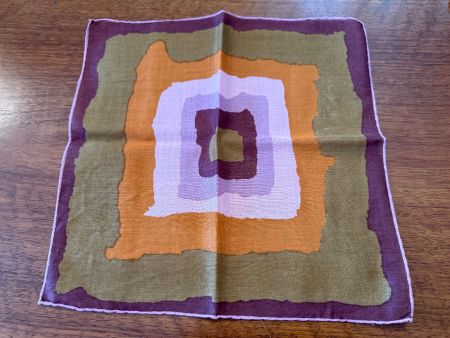 Vintage Taschentuch quadratisch mehrfarbig guter Zustand