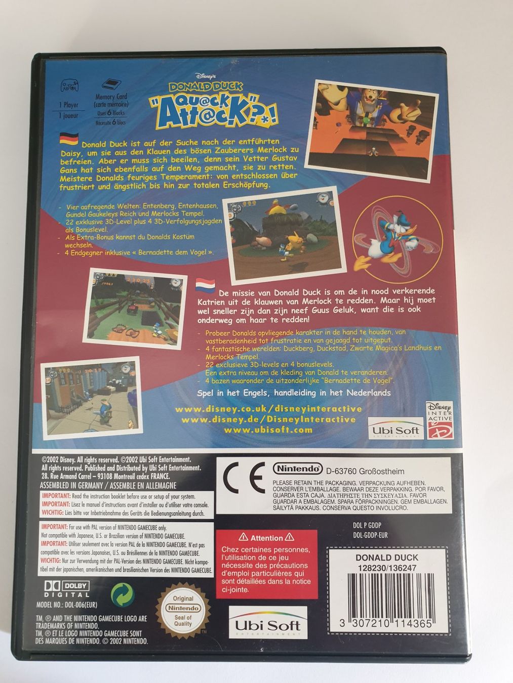 Giochi: Donald Duck Quack Attack PAL DE / Nintendo Gamecube – Usato da Rain venduto da Laupia 2