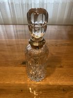 Whisky Flasche Silbermontur- Rand -Kristallglas/ Weinhalter