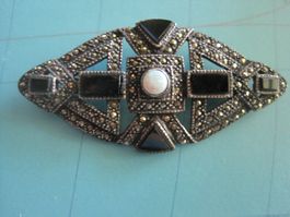 Art Deco Brosche mit Opal
