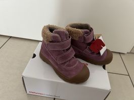 Kinder Stiefel Elefanten lila Klettverschluss Grösse 25 NEU