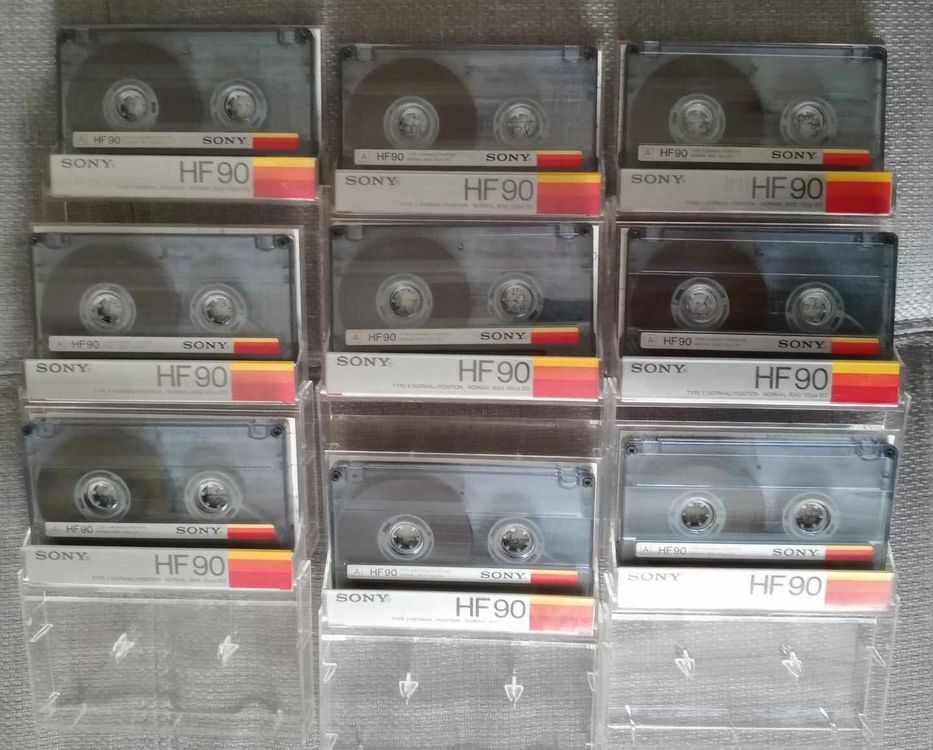 Lot de 6 cassettes/K7 audio neuves sous blister SONY HF 90