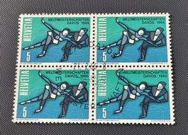 Viererblock mit Vollstempel Bern Ausgabetag